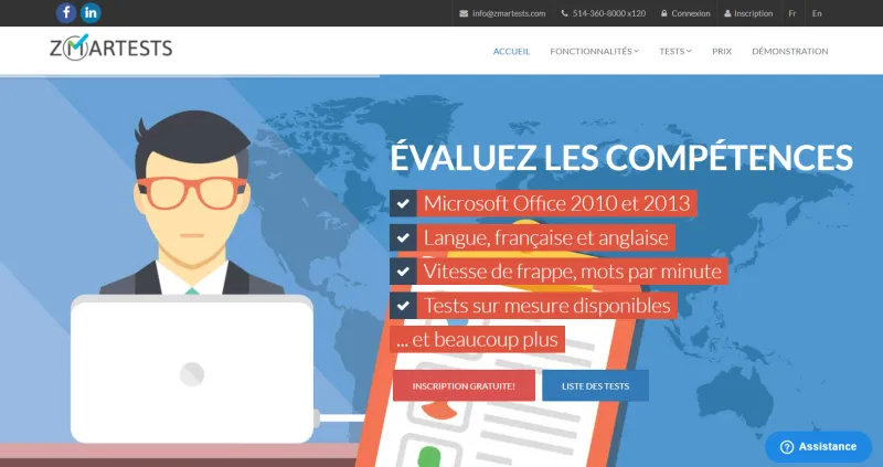 Page d'accueil Zmartests